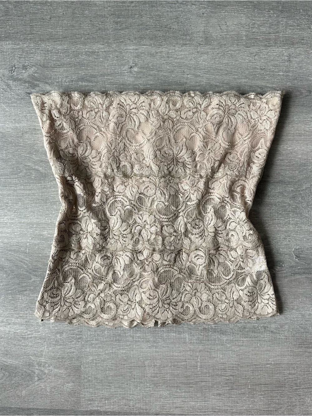 Vintage Urban Behavior Floral Lace Tube Top Soft Corset Style Back